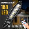 ESMARTER Lampione stradale da giardino per esterni con luci solari a LED con sensore di movimento e telecomando Lampada da parete impermeabile per proiettore da garage