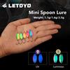 LETOYO 1.1/1.6/2.5g Mini Cucchiaio Richiamo Glow UV Esca Esca Artificiale Richiamo Duro Pesce Persico Esca Cucchiaio Richiamo di Pesca Area trota coda spinner