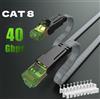 CYANMI MIZIQIER lungo CAT 8 Cavo Internet di rete piatta 40 Gbps SFTP RJ45 Cavo LAN Cavo patch per Modem Router Gaming PC PS4/5/6 Xbox