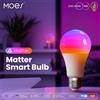 MOES Tuya Matter WiFi Lampadina Intelligente Dimmerabile Ha Condotto La Luce 16 Milioni di Colori RGB E27 Lampada a Candela Controllo Vocale Alexa Google Casa