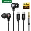 UGREEN Auricolare cablato UGREEN con microfono nell'orecchio auricolari USB tipo C con cancellazione del rumore da 3.5mm per cuffie iPhone Xiaomi