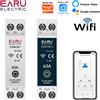 EARU Interruttore Automatico WiFi Smart Tuya MCB 1P+N 6-63A con Relè Temporizzato, Misuratore di Energia KWh, Tensione e Corrente, Protezione e Controllo Vocale Remoto