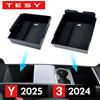 TESY Per Tesla Nuovo Modello Y 2025 Launch Juniper Modello 3 Highland 2024 Console Centrale Scatola di Immagazzinaggio Bracciolo Scatola Superiore e Inferiore Pad In Silicone