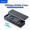 Orico Custodia SSD ORICO M.2 NVME con ventola di raffreddamento integrata Tipo-C M2 Custodia SSD NVME da 20 Gbps per SSD M.2 NVME 2230 2242 2260 2280