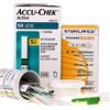 schbit ACCU Chek Set di strisce reattive e lancette per glucosio nel sangue attivo Diabet Accu Chek da 50 pezzi