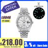 Cronos DateJ Orologio da uomo di lusso in acciaio inossidabile 5 maglie Bracciale PT5000 Miyota 9015 100m Zaffiro resistente all'acqua L6046M