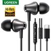 UGREEN Auricolari cablati USB tipo C UGREEN da 3.5mm con microfono, auricolari cablati cuffie auricolari Stereo HiFi, per la maggior parte con Jack da 3.5mm