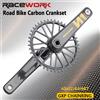 RACEWORK Guarnitura In Fibra di Carbonio Bici Da Strada Manovella 11/12 Velocità 170mm Corona 50-34T/52-36T/53-39T Per SRAM GXP Ghiaia Parte di Bicicletta