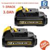 Aleaivy 1-3Pack 10.8V/12V di Ricambio per batterie agli ioni di litio Dewalt DCB120 12V 3.0Ah Batteria DCB123 DCB125 DCD710 Batteria per utensili elettrici