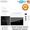 MOES Interruttore per tende intelligente con WiFi USA/UE e RF433: controllo touch, integrazione dell'app Tuya Smart Life, telecomando completo, Wi compatibile