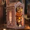 zuuton Kit Fai-da-Te per Inserti Book Nook, Kit di Costruzione Casa delle Bambole in Legno, Casa Magica, Fermalibri con Mobili, Decorazione per la Casa, Regalo