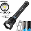 Alonefire Torcia LED ad Alta Potenza XHP70 con Zoom 4000 Lumen, Ricaricabile USB, per Caccia, Campeggio, Pesca e Illuminazione Esterna