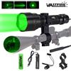 VASTFIRE Torcia tattica Torcia da caccia a LED verde/rosso/bianco C8 Torcia professionale a 1 modalità + 18650 + caricabatterie + interruttore remoto + supporto per cannocchiale del fucile