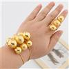 YM Set di gioielli color oro africano per donna Perline Design Polsino Bracciale e anello Matrimoni Dubai Set di gioielli da sposa Accessori Regali