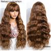 Rebecca Youth P4/30/27 Parrucche per capelli umani dell'onda del corpo con frangia Frangia 180D Parrucche brasiliane complete fatte a macchina per le donne Parrucche Cosplay Capelli QVR
