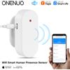 ONENUO Tuya WiFi Rilevatore di presenza umana Rilevamento della distanza radar 24G Sensore PIR intelligente per il corpo umano Supporto Assistente domestico