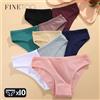 FINETOO 10 PZ Mutandine di Cotone da Donna Biancheria Intima Traspirante Sexy Femminile Solido Confortevole Lingerie Slip a Righe All'ingrosso M-XL