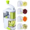 PGY Spiralizzatore per verdure Lama rotante 4 in 1 Spiralizzatore per verdure Zucchini Noodle Maker con ventosa Tagliaverdure Affettatrice