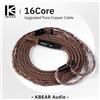 KBEAR 16 Core Cavo per auricolari in rame puro 2PIN/MMCX/QDC Auricolari Connettore Uso per KZ EDX ZSN PRO BLON BL-03 KBEAR KS1 Cuffia