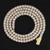 ESKEEM 3mm 4mm 5mm 1 fila catena da tennis zircone bling materiale in rame collana hip hop uomo e donna gioielli ghiacciati nome inciso gratuito
