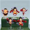 Bandai 5 pz/set Q Versione Anime One Piece Gear 4 Rufy Action Figure Elastico Uomo Carino Statua PVC Modello Giocattoli Collezione Regali Per Bambini