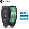KEYYOU con batteria chiave per auto a distanza 433MHz ID49-pcf7953 Chip per Ford Grand C-Max Focus Kuga Fiesta 2016 + KR5876268