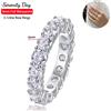 Serenity Day Serenity 3mm 4mm 5mm D Colore Tutti gli anelli Moissanite per le donne Uomo Regalo S925 Sterling Silver Row Anelli placcati 18K Commercio all'ingrosso di gioielli