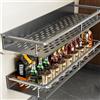 YUNJIEYA Mensola da Cucina in Alluminio, Scaffale da Cucina, Organizzatore per Bagno, Scaffale Sospeso Senza Foratura, Organizzatore da Parete per Cucina