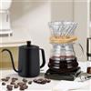 MYVIT Set di caffettiere in vetro per condividere il filtro in carta senza filtro Cloud Pot American Drip Pot Utensili da caffè riutilizzabili