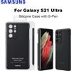 SAMSUNG Nuova custodia originale in silicone Samsung Galaxy S21 Ultra con S-Pen per smartphone Galaxy S21 Ultra 5G, cover in silicone con S Pen