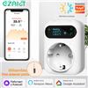 EZAIOT Tuya WIFI Termostato Digitale Presa 16A Spina di Uscita Regolatore di Temperatura Remoto Interruttore del Timer Raffreddamento Riscaldamento Sensore NTC 3M