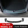 USVOTOV Protezione della copertura del davanzale del bagagliaio per Tesla Model 3 Y Juniper Launch Highland 2026 2025 Soglia Paraurti Protezioni Anti-sporco Pad