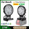Turpow 27W LED Luce da lavoro Comblity per Bosch BAT618 Batteria agli ioni di litio 18V Torcia a LED Batterie Strumento Lampada Luci di inondazione