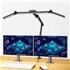 aiopp Lampada da scrivania a LED con morsetto, lampada da tavolo a LED da architetto ultra luminosa da 24 W per l'home office con illuminazione atmosferica, regolazione automatica
