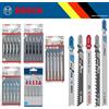 Bosch Set di 5 Lame per Sega Alternata Bosch, Utensili per Taglio Dritto, Lame Assortite per Metallo, Acciaio e Legno, Lama Curva