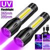 Heinast Mini LED + COB Torcia UV con messa a fuoco variabile 395/365nm Torcia USB Ricarica Luce di ispezione Strumento di rilevamento macchie di urina per animali domestici