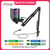 FIFINE Kit microfono da gioco USB per PC, set microfono cardioide a condensatore PS4/5 con pulsante di disattivazione/RGB/supporto per braccio, per streaming video-A6T