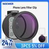 NEEWER Kit filtro obiettivo telefono ND2-ND32 variabile con clip da 67 mm, clip per telefono con anello adattatore filettato/scarpa fredda/manopola di bloccaggio