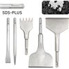 SHENSEN 5PC SDS PLUS gambo tondo piastrelle pala martello elettrico Chise muro trapano a percussione per calcestruzzo 5 denti punta da trapano per muratura scanalatura strumento