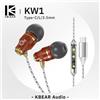 KBEAR KW1 Auricolari Cablati in Legno di Pera, Cuffie In-Ear HIFI Hi-Res, Monitor con Connettore Type-C e Jack da 3,5mm per iPhone Lightning