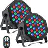 U'King 2PCS Party Light Par Light 36 LED RGB DMX Stage Effect Lighting Stage Flat Par Lighting DJ Luci da discoteca Matrimonio