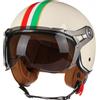 BLD Caschi da moto retrò a faccia aperta DOT 3/4 con per uomo donna Vintage Chopper Capacete De Moto Bike Cascos Scooter