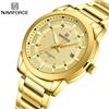 NAVIFORCE 2024 Top Brand NAVIFORCE Orologi da uomo Cinturino in acciaio inossidabile Orologio da polso sportivo al quarzo maschile casual Orologio con data impermeabile di lusso