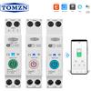 TOMZN Interruttore Intelligente WIFI TOB9 63A 1P+N con Misuratore di Energia, Monitoraggio KWh, Timer, Relè MCB TUYA Smartlife, Protezione da Sovratensione e Sovracorrente