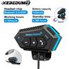 kebidumei BT12 Auricolare per casco da moto Kit di chiamata in vivavoce wireless Bluetooth Altoparlante impermeabile stereo anti-interferenza Auricolare da moto