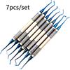 Tyceen 7 pz/set Odontoiatria Set di Riempimento In Resina Composita Spatola Manico Spesso Placcato In Titanio Testa di Riempimento Restauro Strumento Dentale