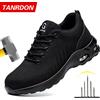 TANRDON Nuovi stili Stivali antinfortunistici da uomo con puntale in acciaio Scarpe da ginnastica da lavoro anti-smash Scarpe antinfortunistiche da uomo Stivali da lavoro indistruttibili Stivali tattici