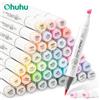 Ohuhu Honolulu 48 pennarelli colori pastello set pennarelli artistici alcolari ricaricabili doppie punte schizzi disegno materiale scolastico d'arte