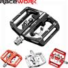 RACEWORK MTB Set di pedali a sgancio rapido Clip laterale singolo Misuratore di potenza compatto a doppia funzione Pedalen Piattaforma Pedali per mountain bike