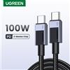 UGREEN USB C a USB Tipo C 100W Ricarica rapida per MacBook iPhone 17 16 15 iPad Samsung S25 Xiaomi PD Ricarica rapida 100W 5A USB C